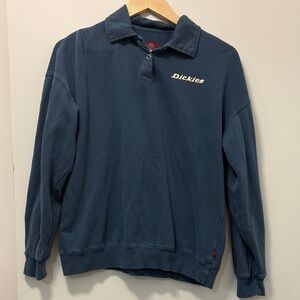 Dickies Navy Blue Collared Sweatshirt